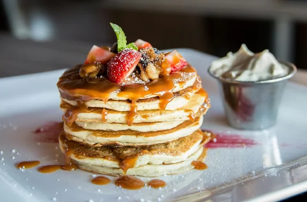 pancakes in a plate